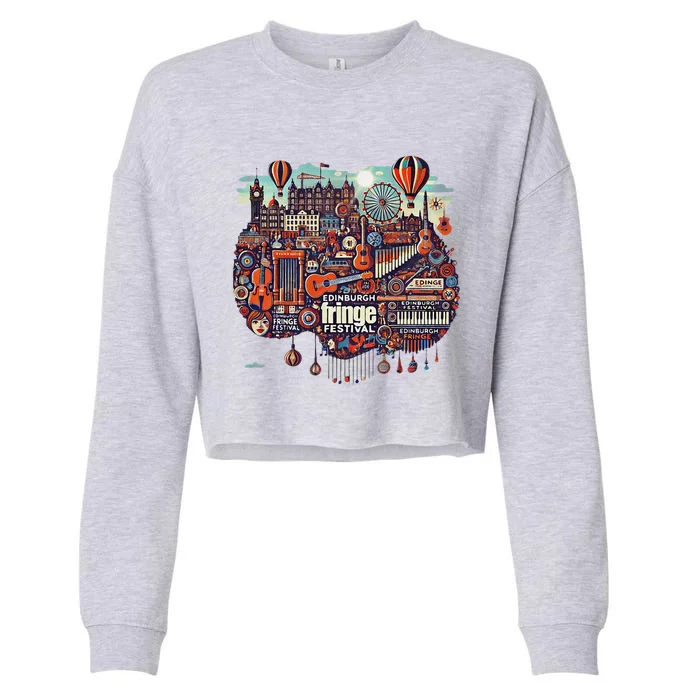 Funny Rhythm Of Celebration Edinburgh Fringe Festival Cropped Pullover Crew