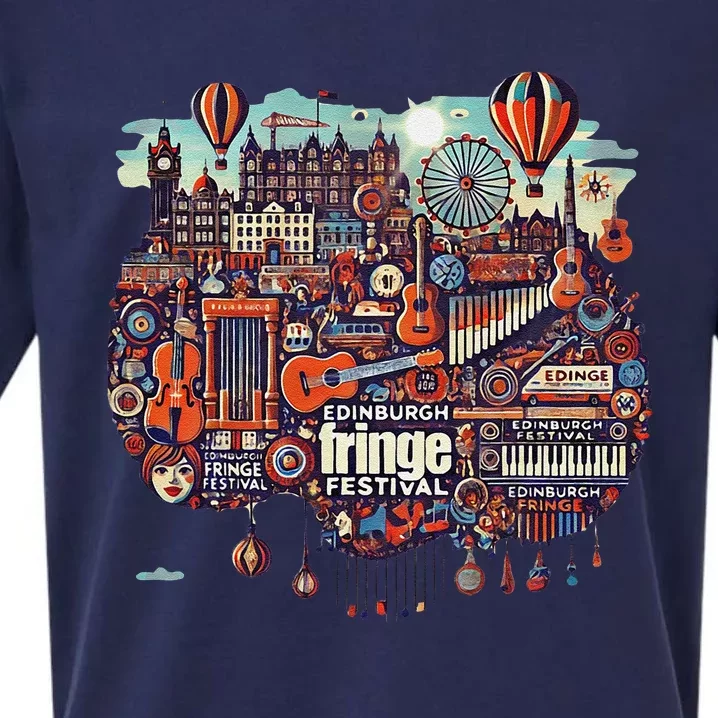 Funny Rhythm Of Celebration Edinburgh Fringe Festival Sueded Cloud Jersey T-Shirt