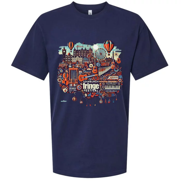 Funny Rhythm Of Celebration Edinburgh Fringe Festival Sueded Cloud Jersey T-Shirt