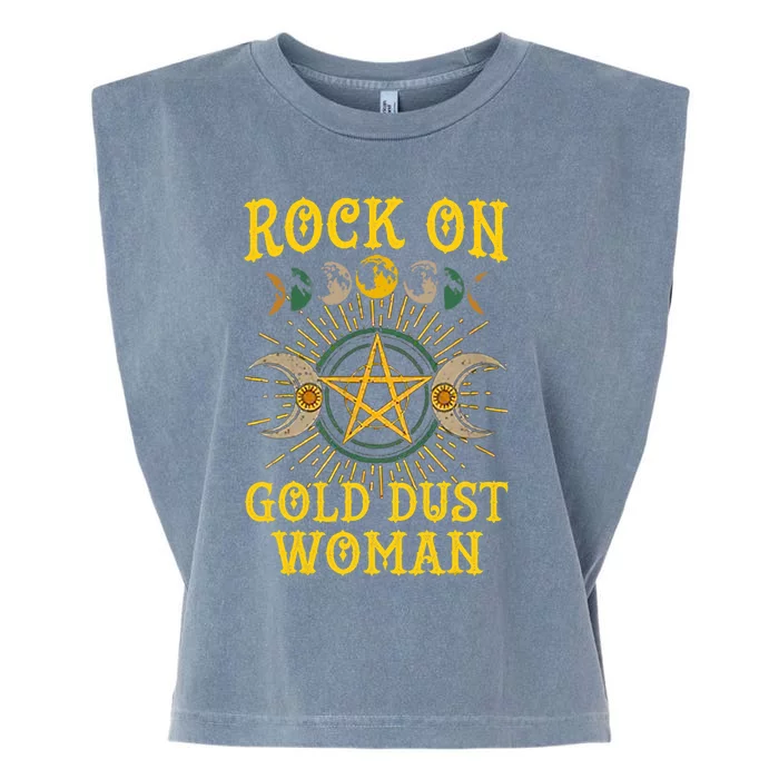 Funny Rock On Gold Dust Woman Gift For Birthday Garment-Dyed Women's Muscle Tee