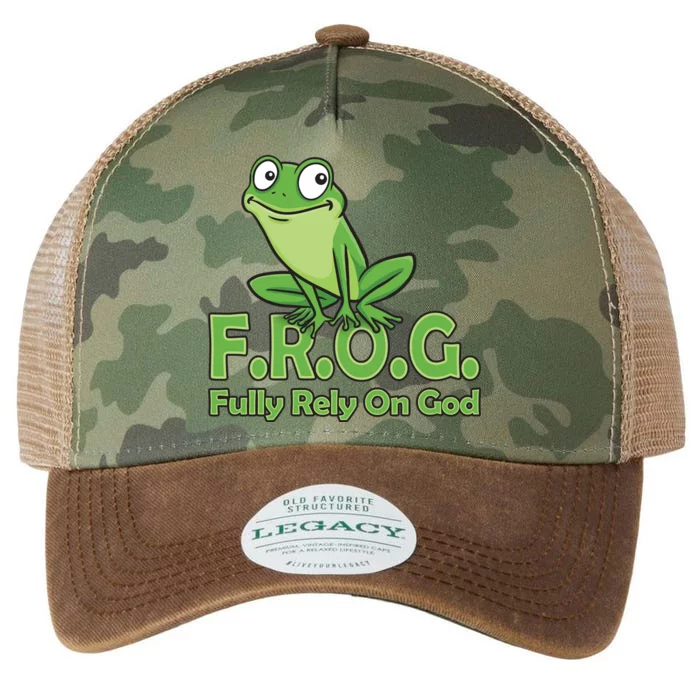 Frog Fully Rely On God Legacy Tie Dye Trucker Hat