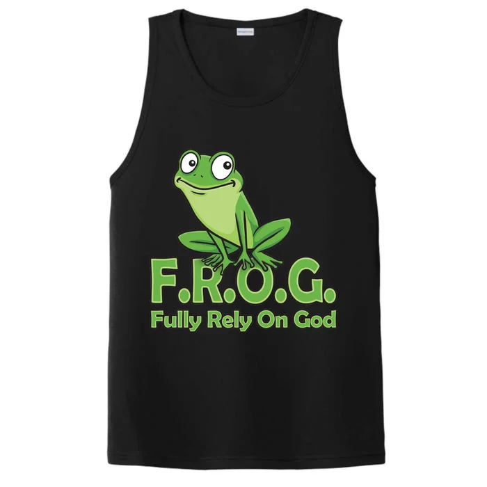 Frog Fully Rely On God Performance Tank