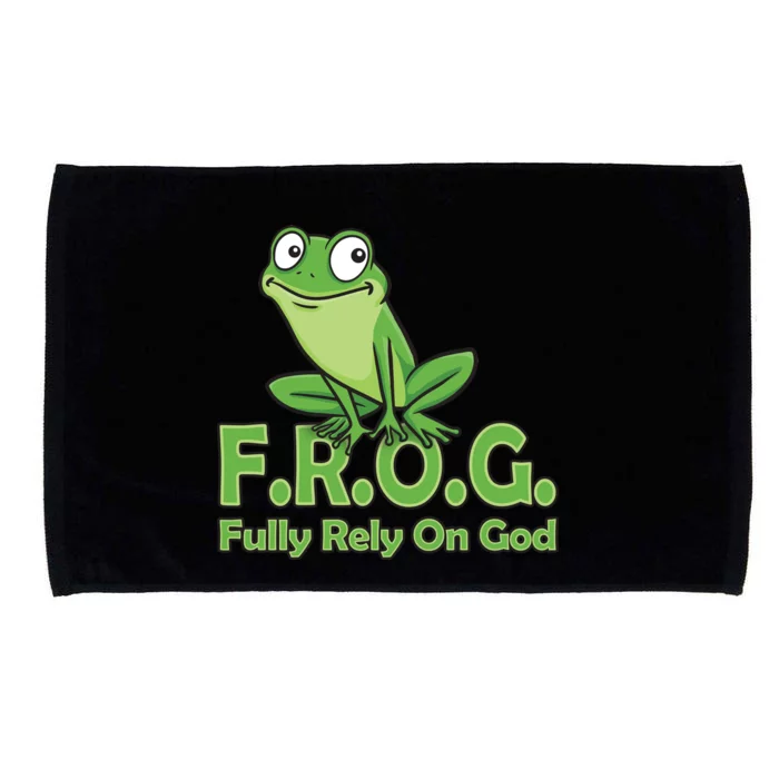 Frog Fully Rely On God Microfiber Hand Towel