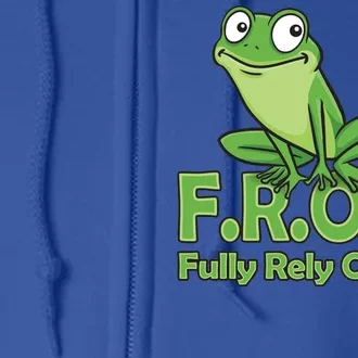 Frog Fully Rely On God Full Zip Hoodie