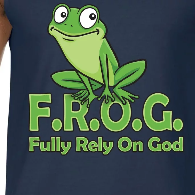 Frog Fully Rely On God Comfort Colors® Tank Top