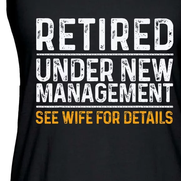 Funny Retirement Party Dad Humor Classic Fit Black Ladies Essential Flowy Tank