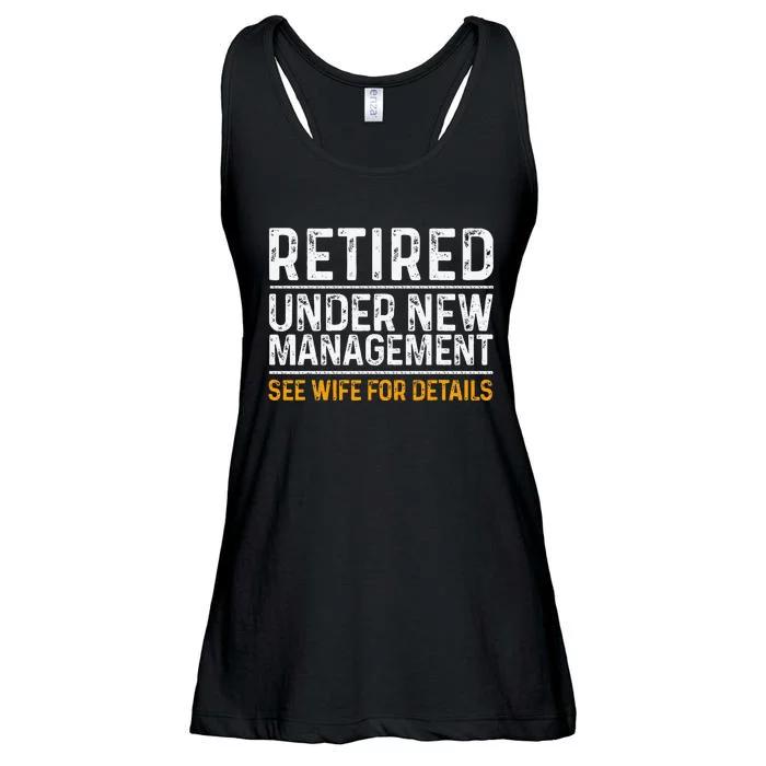 Funny Retirement Party Dad Humor Classic Fit Black Ladies Essential Flowy Tank