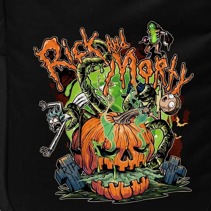 Funny Rick Pumpkin Halloween Impact Tech Backpack