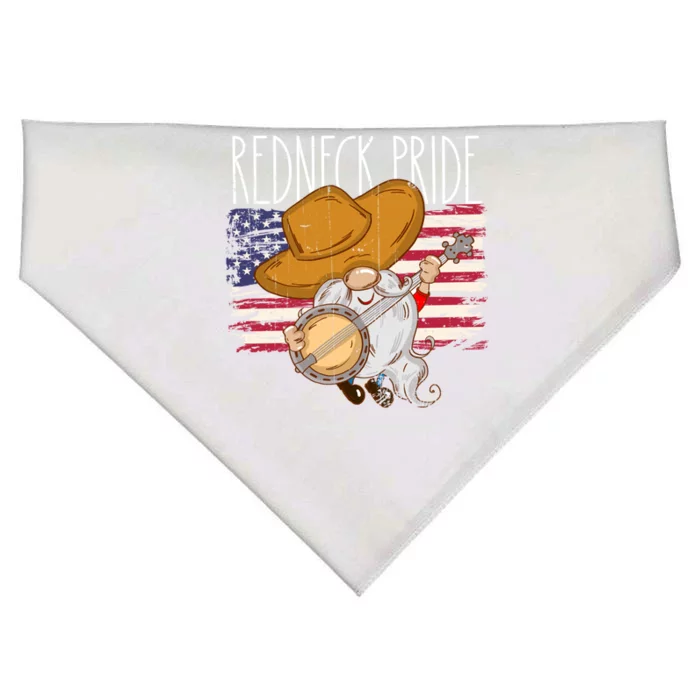 Funny Redneck Pride Gnome 4th Of July Great Gift USA-Made Doggie Bandana