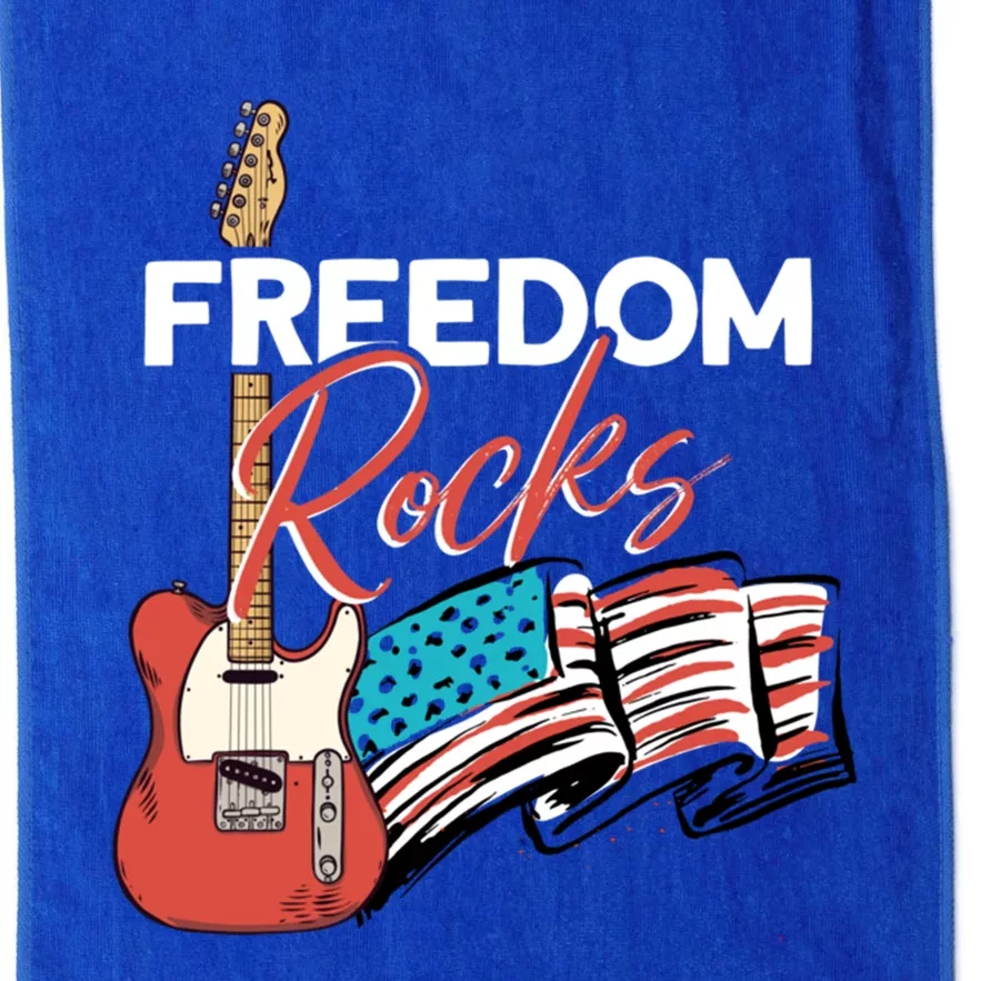 Freedom Rocks Patriotic American Flag Outfit 4th Of July Gift Platinum Collection Golf Towel