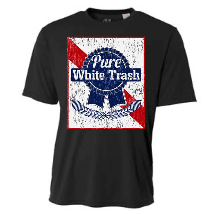 Funny Redneck Pure White Trash Cooling Performance Crew T-Shirt