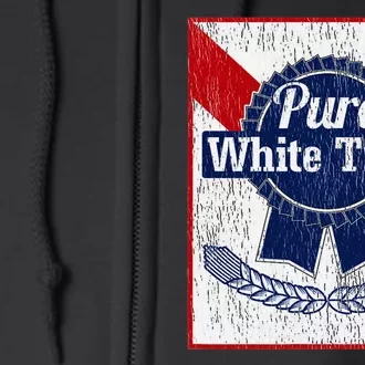 Funny Redneck Pure White Trash Full Zip Hoodie