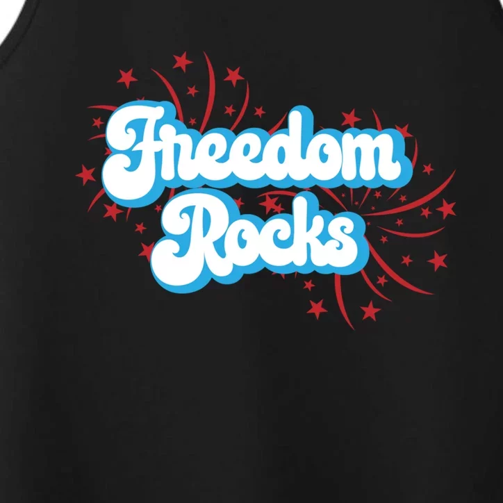 Freedom Rocks Patriotic Cool Gift Performance Tank