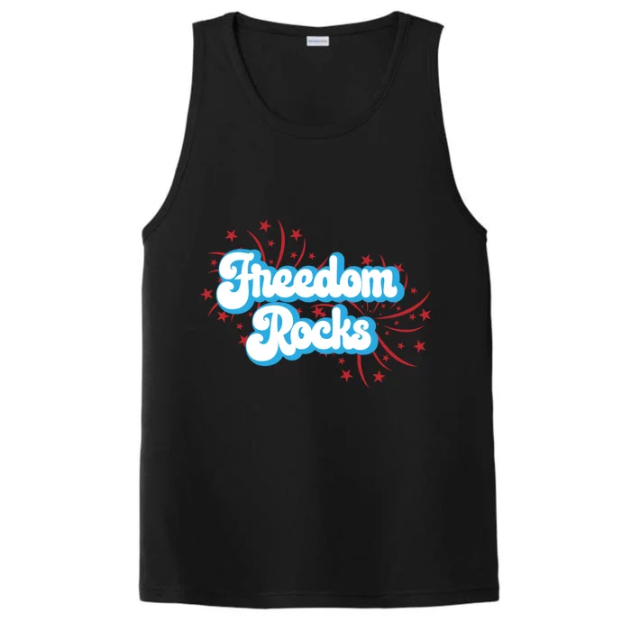 Freedom Rocks Patriotic Cool Gift Performance Tank