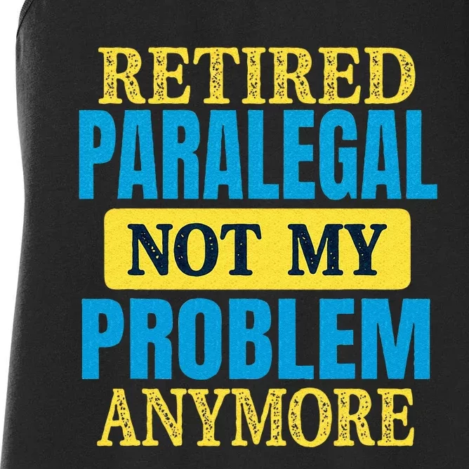 Funny Retired Paralegal Joke Retirement Party Women's Racerback Tank