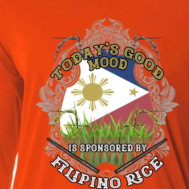 Filipino Rice Pinoy Puns Philippines Gift Cooling Performance Long Sleeve Crew