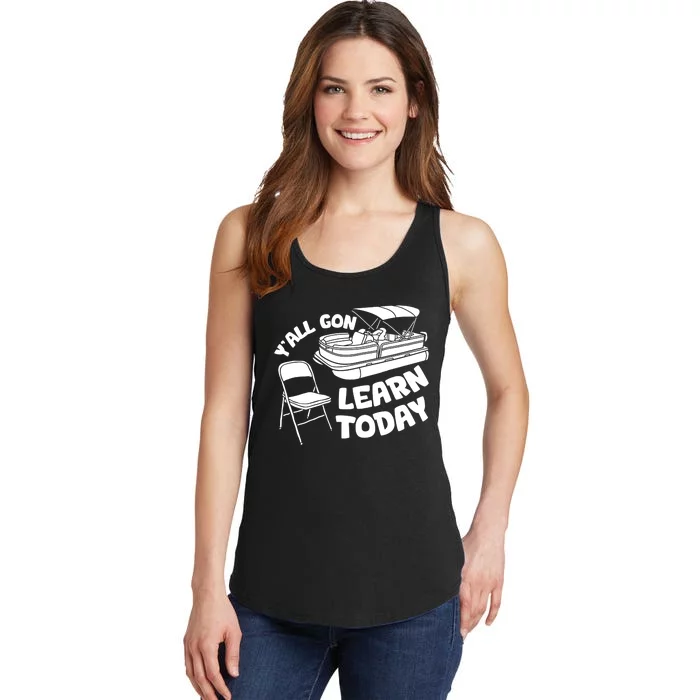 Funny River Pontoon Viral Boat Brawl Meme Alabama Boat Fight Trending Ladies Essential Tank