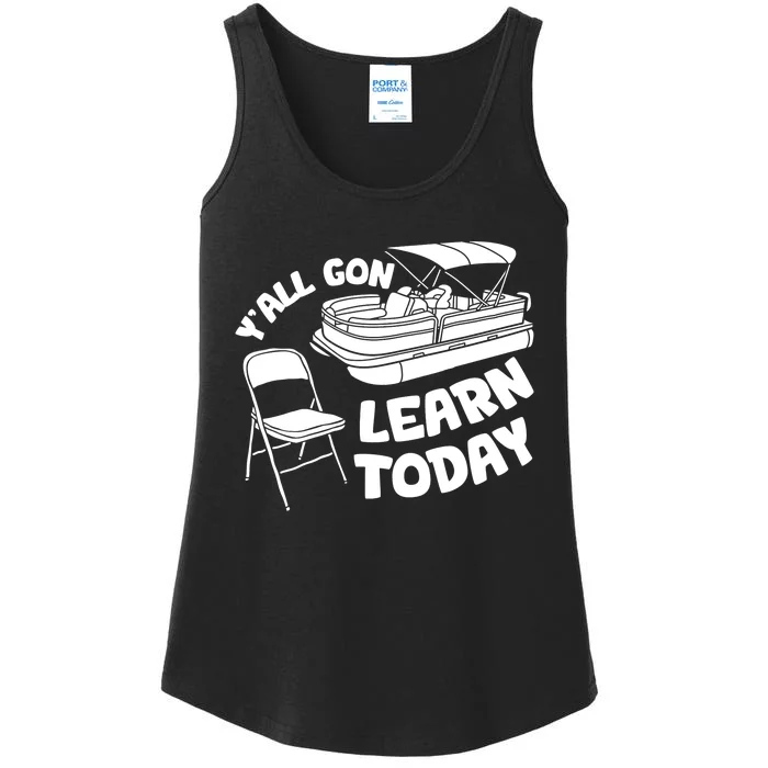 Funny River Pontoon Viral Boat Brawl Meme Alabama Boat Fight Trending Ladies Essential Tank