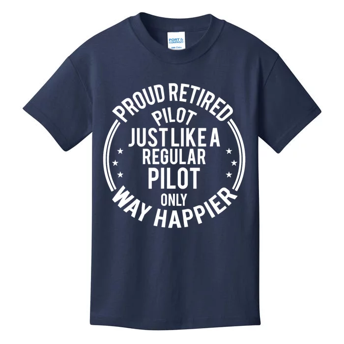 Funny Retirement Pilot - Proud Retired Pilot Kids T-Shirt