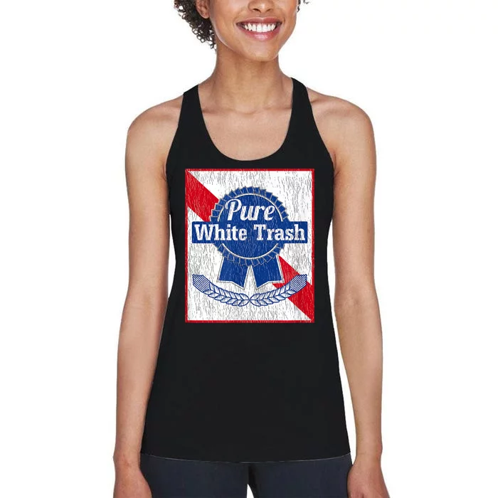 Funny Redneck Pure White Trash Gift Women's Racerback Tank