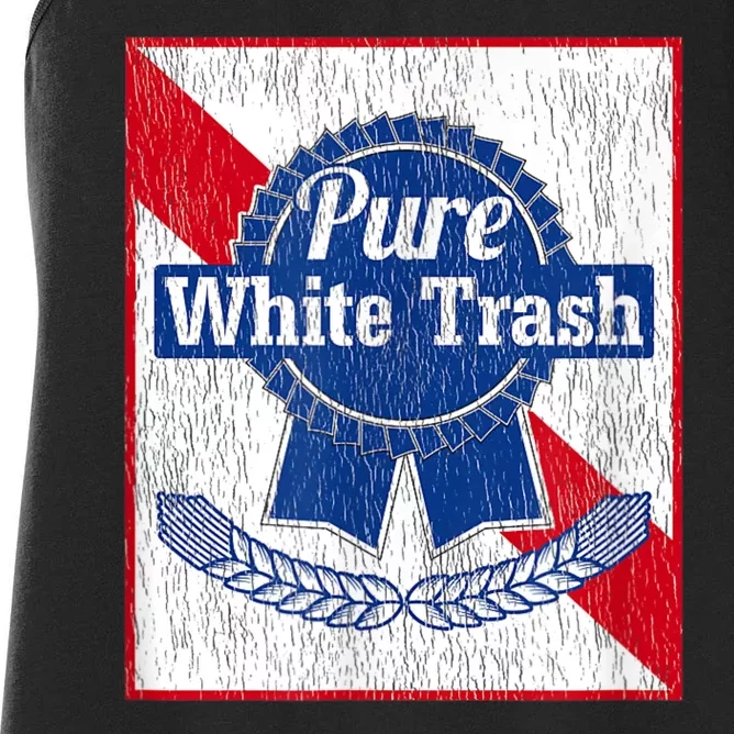 Funny Redneck Pure White Trash Gift Women's Racerback Tank