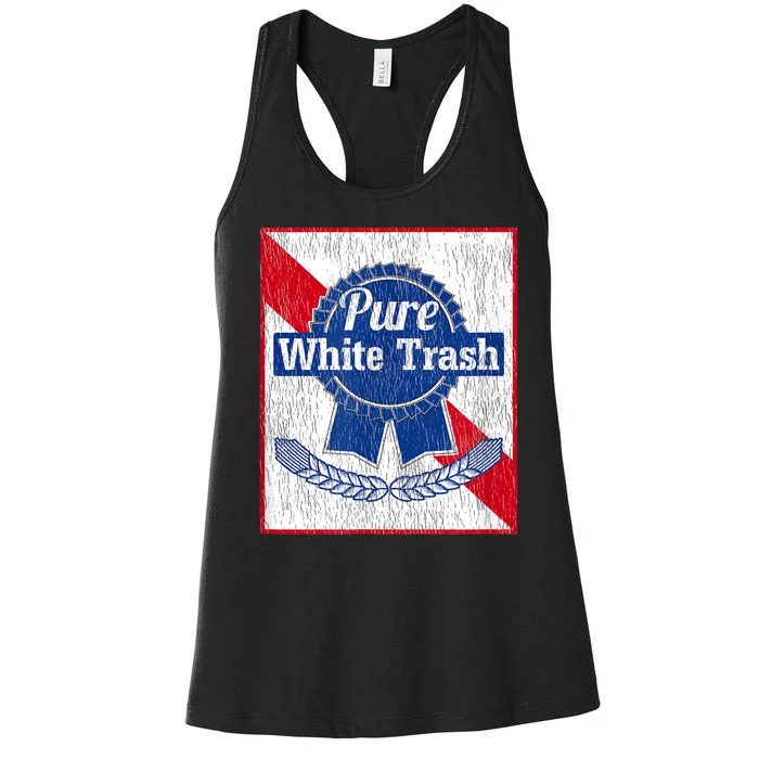 Funny Redneck Pure White Trash Gift Women's Racerback Tank