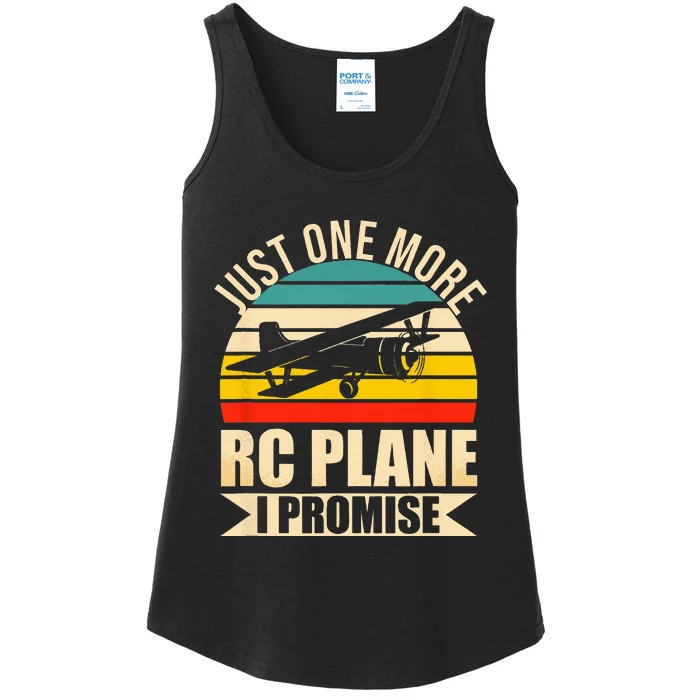 Funny RC Plane Lover Just One More RC Plane I Promise Ladies Essential Tank