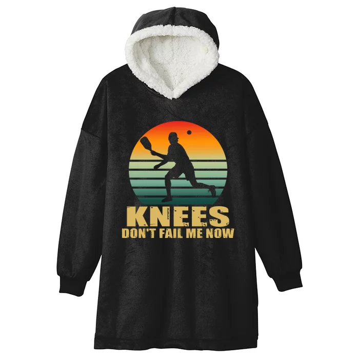 Funny Retro Pickleball Knees DonT Fail Me Now Hooded Wearable Blanket