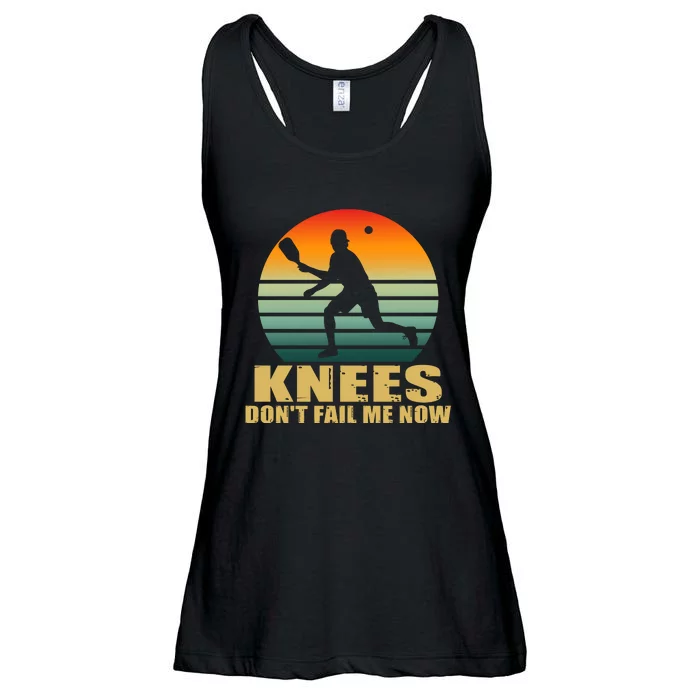 Funny Retro Pickleball Knees DonT Fail Me Now Ladies Essential Flowy Tank