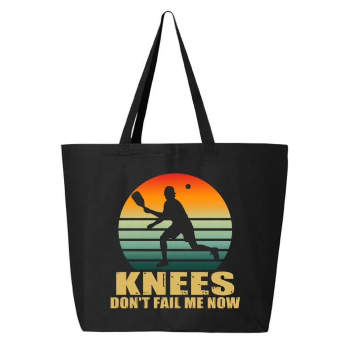 Funny Retro Pickleball Knees DonT Fail Me Now 25L Jumbo Tote