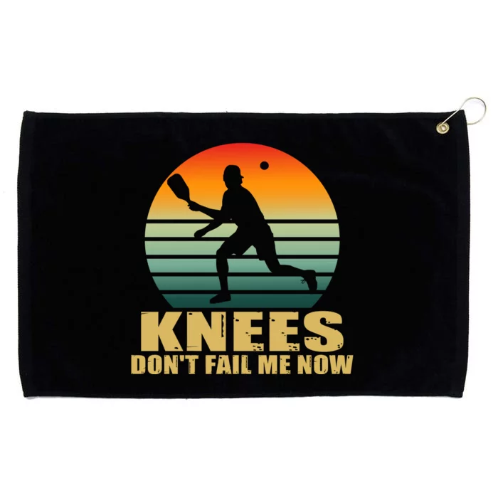 Funny Retro Pickleball Knees DonT Fail Me Now Grommeted Golf Towel