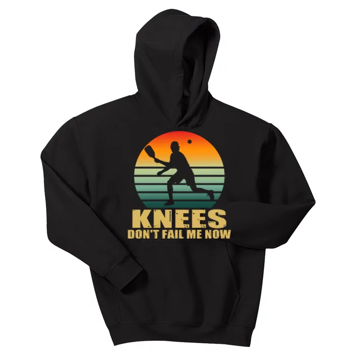 Funny Retro Pickleball Knees DonT Fail Me Now Kids Hoodie