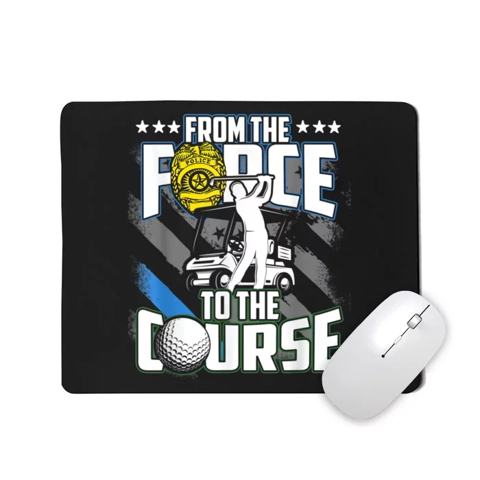 Funny Retired Police Officer Golf Retirement Gift Mousepad