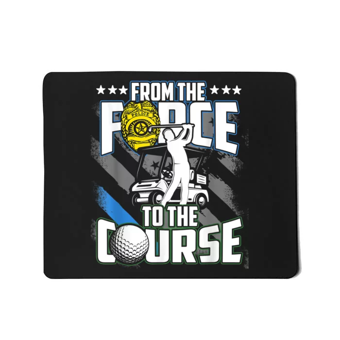 Funny Retired Police Officer Golf Retirement Gift Mousepad