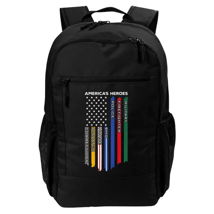 First Responders Police Military Firefighter Nurse Daily Commute Backpack