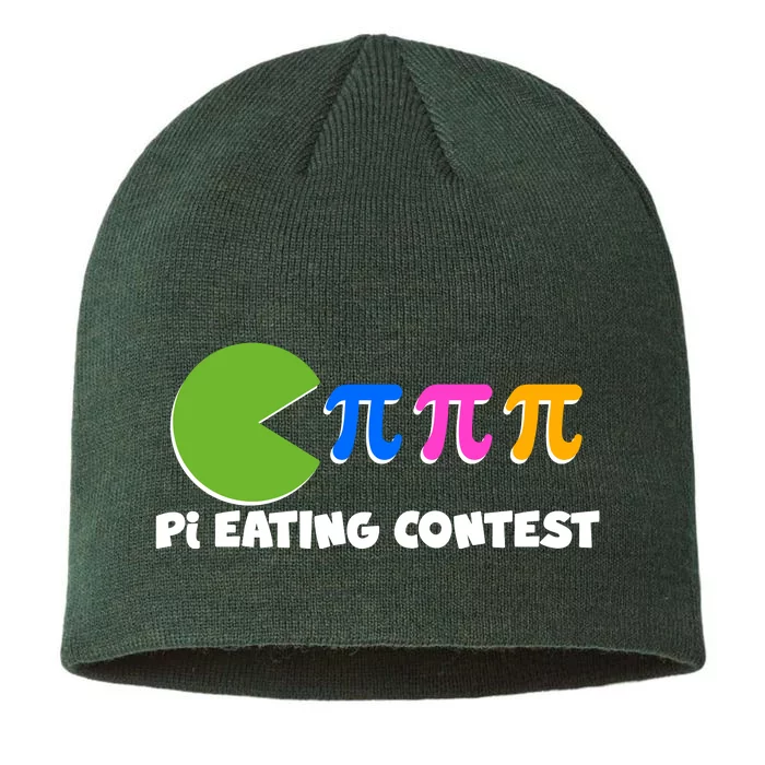 Funny Retro Pi Day 314 Pi Eating Contest Video Game 8 1/2in Sustainable Knit Beanie