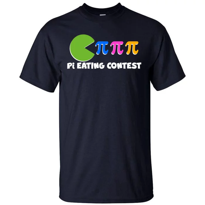 Funny Retro Pi Day 314 Pi Eating Contest Video Game Tall T-Shirt