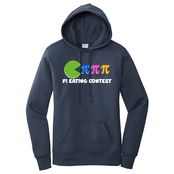 Funny Retro Pi Day 314 Pi Eating Contest Video Game Women's Pullover Hoodie