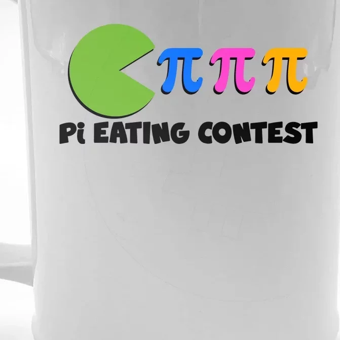 Funny Retro Pi Day 314 Pi Eating Contest Video Game Front & Back Beer Stein