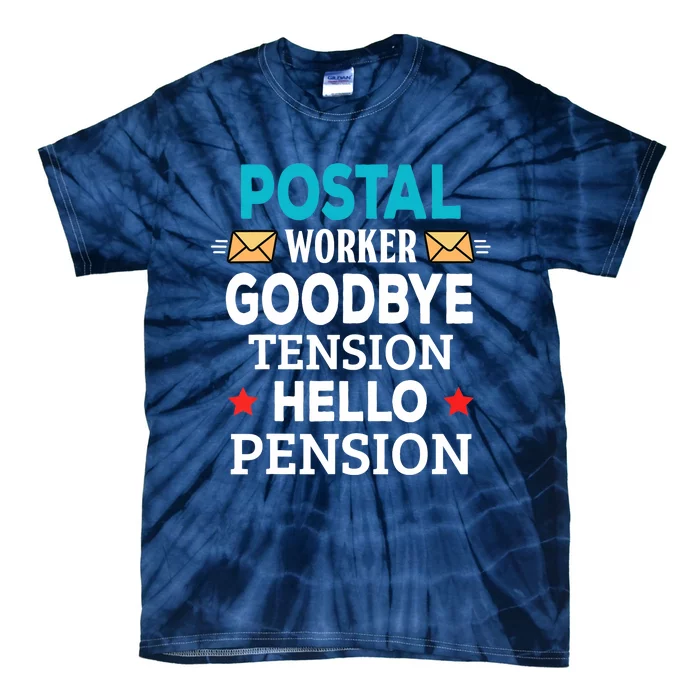 Funny Retirement Party Gifts Retired Postal Worker Tie-Dye T-Shirt