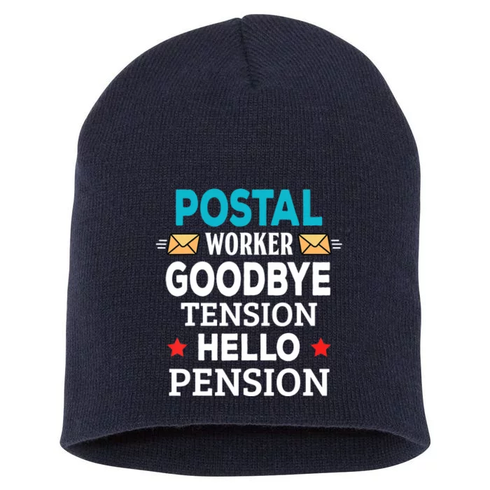 Funny Retirement Party Gifts Retired Postal Worker Short Acrylic Beanie