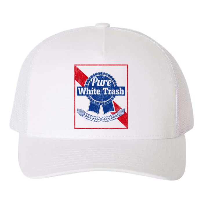 Funny Redneck Pure White Trash Yupoong Adult 5-Panel Trucker Hat