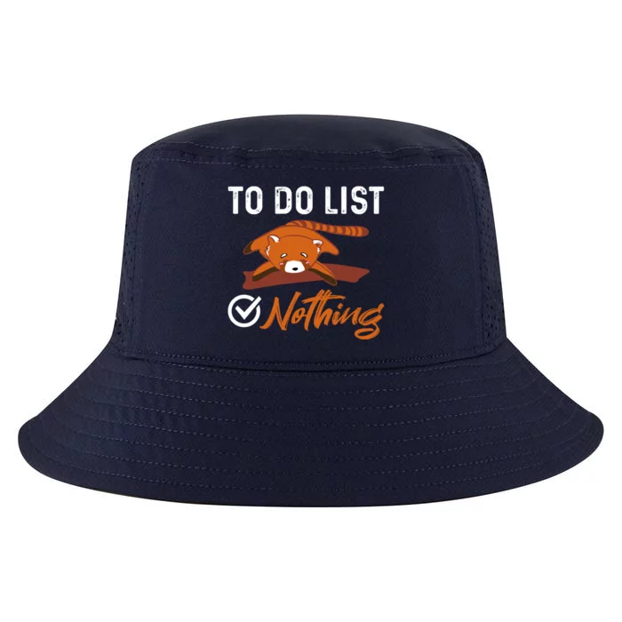 Funny Red Panda Lover To Do List Checkbox Nothing Lazy Relax Gift Cool Comfort Performance Bucket Hat