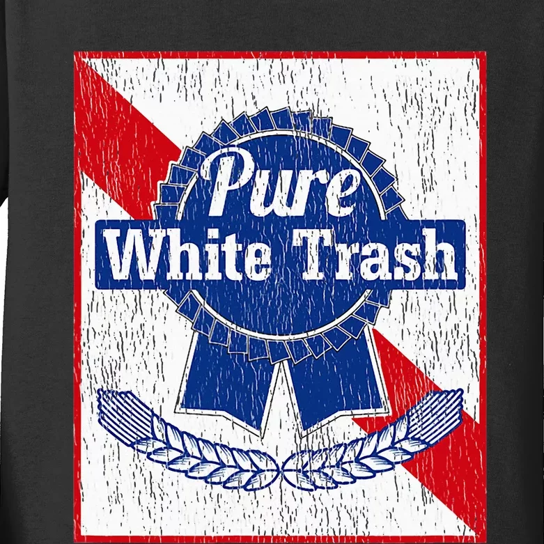 Funny Redneck Pure White Trash Kids Long Sleeve Shirt