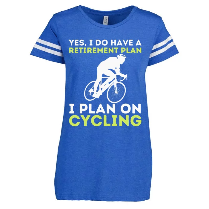 Funny Retirement Plan Cycling BikeLover Bicycling Cyclist Enza Ladies Jersey Football T-Shirt