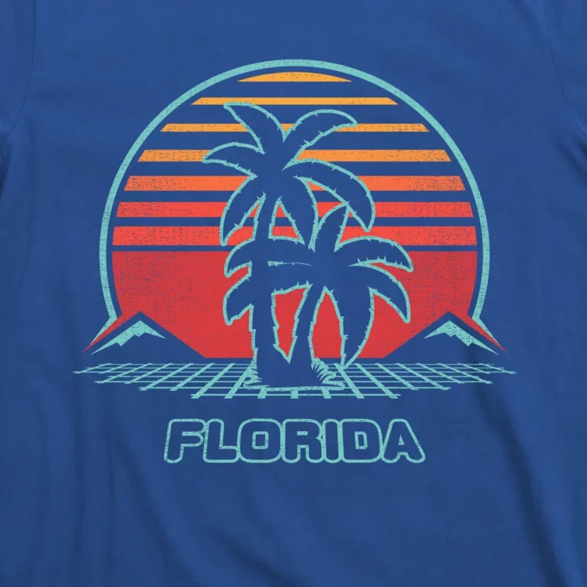 Florida Retro Palm Tree Beach 80s Style Cool Gift T-Shirt