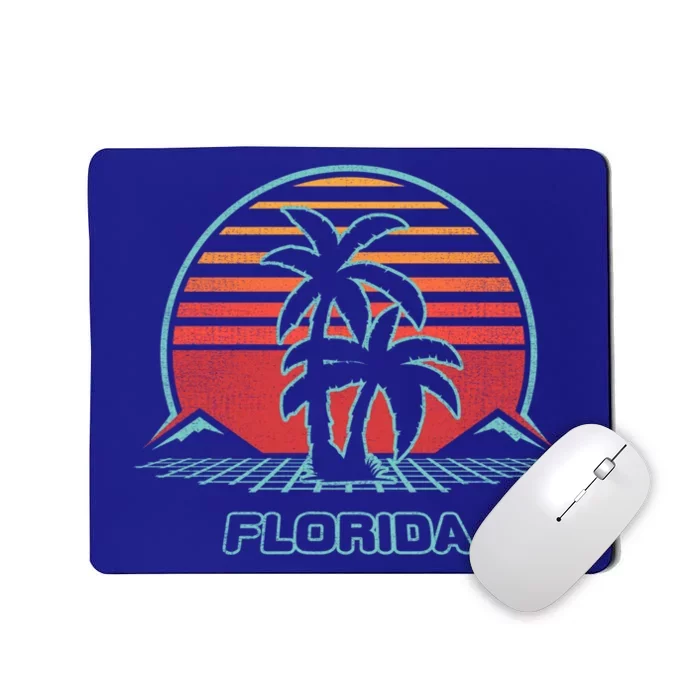 Florida Retro Palm Tree Beach 80s Style Cool Gift Mousepad