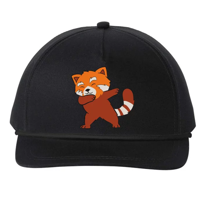 Funny Red Panda Lover Red Panda Dabbing Snapback Five-Panel Rope Hat