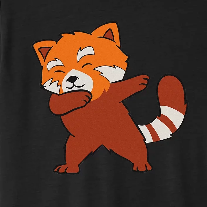 Funny Red Panda Lover Red Panda Dabbing ChromaSoft Performance T-Shirt