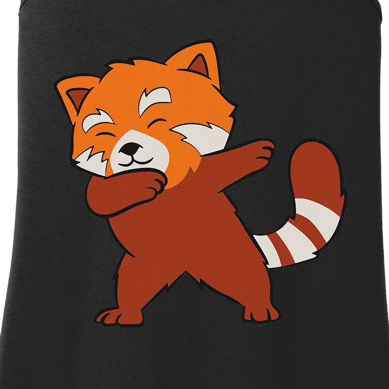 Funny Red Panda Lover Red Panda Dabbing Ladies Essential Tank